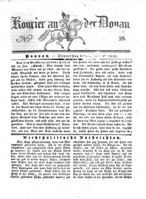 Kourier an der Donau (Donau-Zeitung) Donnerstag 2. Februar 1832