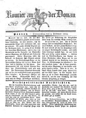 Kourier an der Donau (Donau-Zeitung) Donnerstag 9. Februar 1832