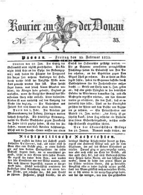Kourier an der Donau (Donau-Zeitung) Freitag 10. Februar 1832