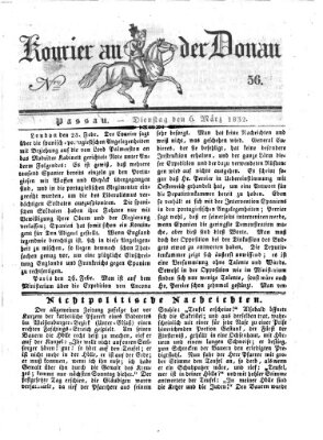Kourier an der Donau (Donau-Zeitung) Dienstag 6. März 1832