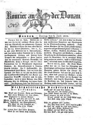 Kourier an der Donau (Donau-Zeitung) Freitag 6. Juli 1832