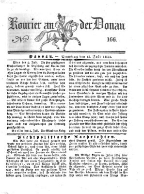 Kourier an der Donau (Donau-Zeitung) Samstag 14. Juli 1832
