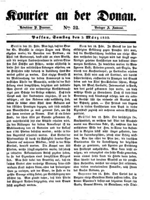 Kourier an der Donau (Donau-Zeitung) Samstag 2. März 1839