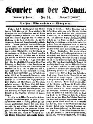 Kourier an der Donau (Donau-Zeitung) Mittwoch 13. März 1839