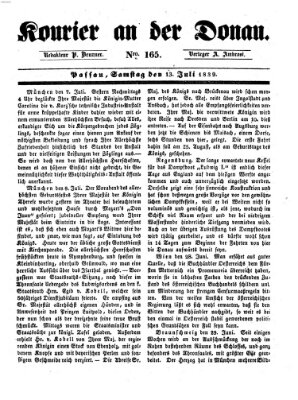 Kourier an der Donau (Donau-Zeitung) Samstag 13. Juli 1839
