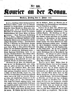 Kourier an der Donau (Donau-Zeitung) Freitag 31. Januar 1840