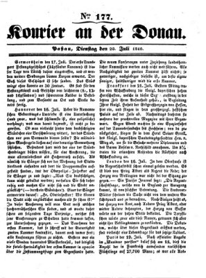 Kourier an der Donau (Donau-Zeitung) Dienstag 28. Juli 1840