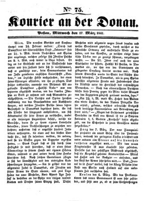 Kourier an der Donau (Donau-Zeitung) Mittwoch 17. März 1841