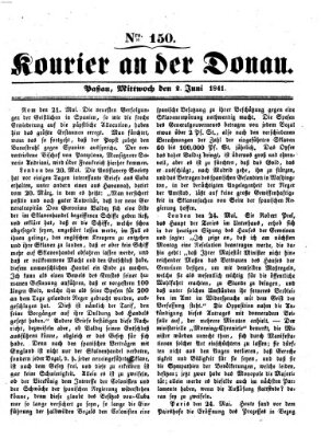 Kourier an der Donau (Donau-Zeitung) Mittwoch 2. Juni 1841
