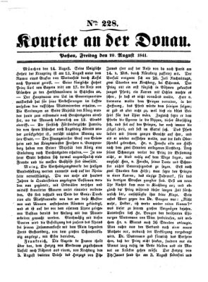 Kourier an der Donau (Donau-Zeitung) Freitag 20. August 1841