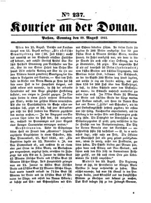 Kourier an der Donau (Donau-Zeitung) Sonntag 29. August 1841