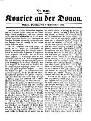 Kourier an der Donau (Donau-Zeitung) Dienstag 7. September 1841