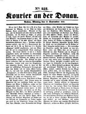 Kourier an der Donau (Donau-Zeitung) Montag 13. September 1841