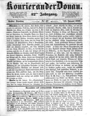 Kourier an der Donau (Donau-Zeitung) Dienstag 18. Januar 1842