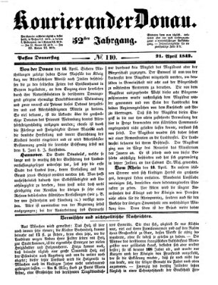 Kourier an der Donau (Donau-Zeitung) Donnerstag 21. April 1842