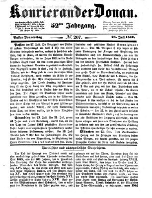 Kourier an der Donau (Donau-Zeitung) Donnerstag 28. Juli 1842
