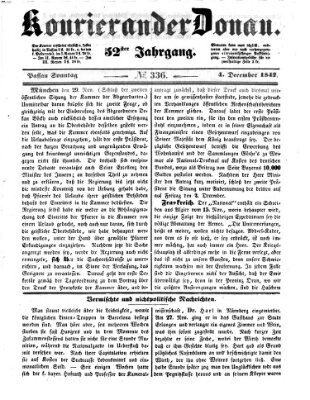 Kourier an der Donau (Donau-Zeitung) Sonntag 4. Dezember 1842