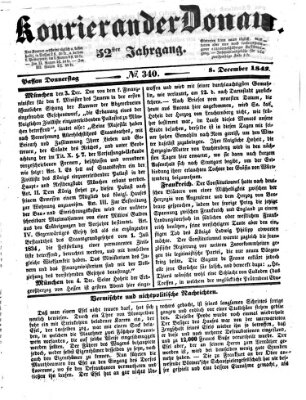 Kourier an der Donau (Donau-Zeitung) Donnerstag 8. Dezember 1842