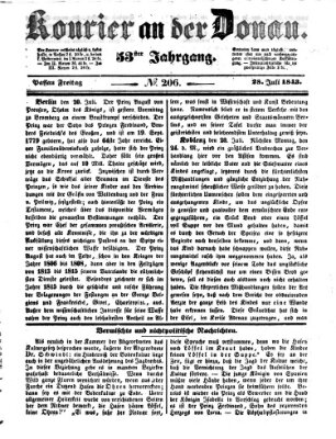 Kourier an der Donau (Donau-Zeitung) Freitag 28. Juli 1843