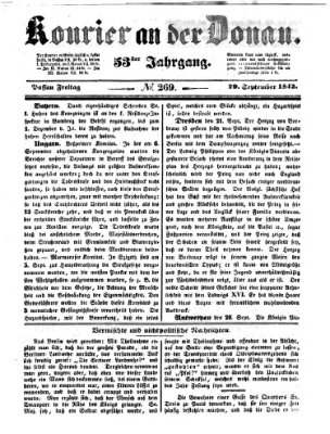 Kourier an der Donau (Donau-Zeitung) Freitag 29. September 1843
