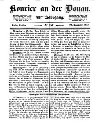 Kourier an der Donau (Donau-Zeitung) Freitag 29. Dezember 1843