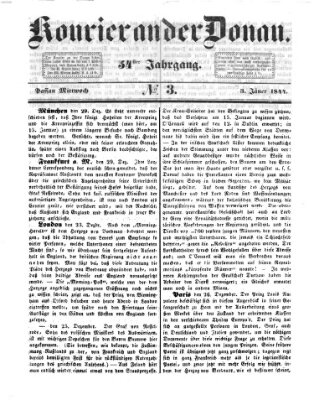 Kourier an der Donau (Donau-Zeitung) Mittwoch 3. Januar 1844