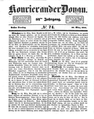 Kourier an der Donau (Donau-Zeitung) Dienstag 26. März 1844