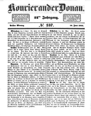 Kourier an der Donau (Donau-Zeitung) Montag 10. Juni 1844