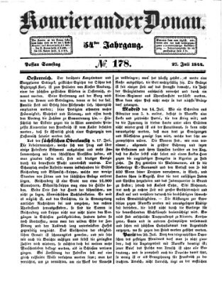 Kourier an der Donau (Donau-Zeitung) Samstag 27. Juli 1844