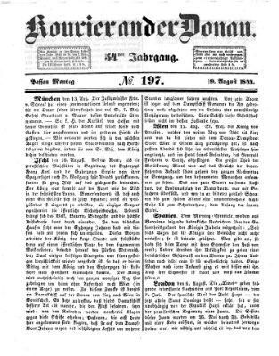Kourier an der Donau (Donau-Zeitung) Montag 19. August 1844