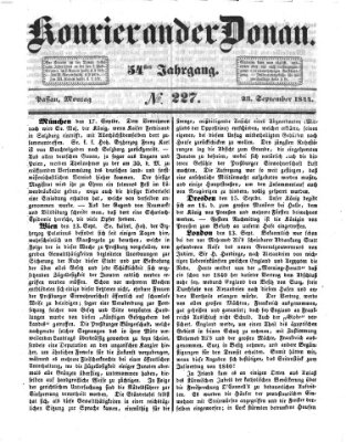 Kourier an der Donau (Donau-Zeitung) Montag 23. September 1844