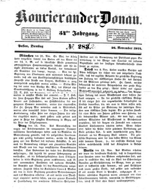 Kourier an der Donau (Donau-Zeitung) Dienstag 26. November 1844