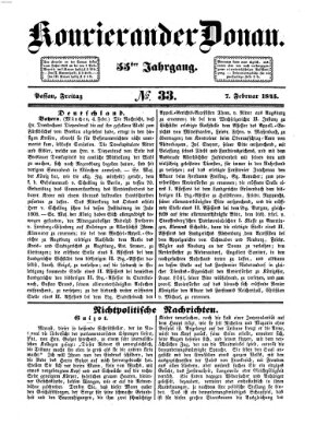 Kourier an der Donau (Donau-Zeitung) Freitag 7. Februar 1845
