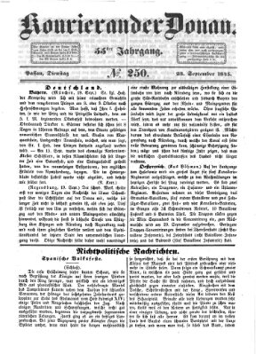 Kourier an der Donau (Donau-Zeitung) Dienstag 23. September 1845
