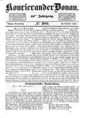 Kourier an der Donau (Donau-Zeitung) Donnerstag 23. Oktober 1845