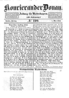Kourier an der Donau (Donau-Zeitung) Freitag 1. Mai 1846