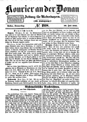 Kourier an der Donau (Donau-Zeitung) Donnerstag 30. Juli 1846