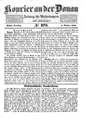 Kourier an der Donau (Donau-Zeitung) Dienstag 6. Oktober 1846