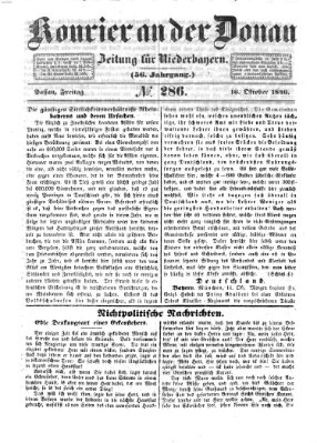 Kourier an der Donau (Donau-Zeitung) Freitag 16. Oktober 1846