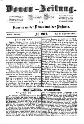 Donau-Zeitung Dienstag 21. September 1847