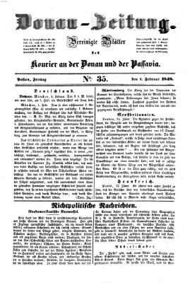 Donau-Zeitung Freitag 4. Februar 1848