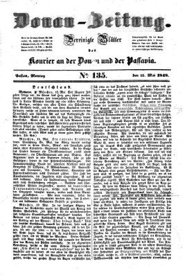 Donau-Zeitung Montag 15. Mai 1848