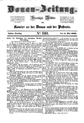 Donau-Zeitung Samstag 12. Mai 1849