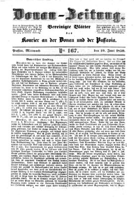 Donau-Zeitung Mittwoch 19. Juni 1850