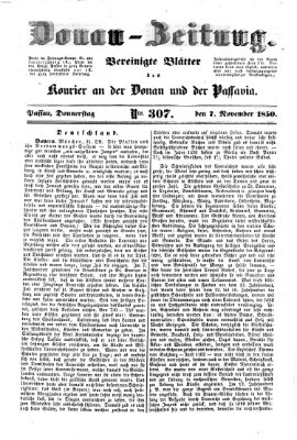 Donau-Zeitung Donnerstag 7. November 1850