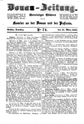 Donau-Zeitung Samstag 15. März 1851