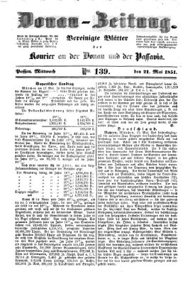 Donau-Zeitung Mittwoch 21. Mai 1851