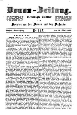 Donau-Zeitung Donnerstag 29. Mai 1851