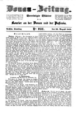 Donau-Zeitung Samstag 23. August 1851