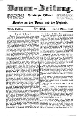 Donau-Zeitung Dienstag 14. Oktober 1851